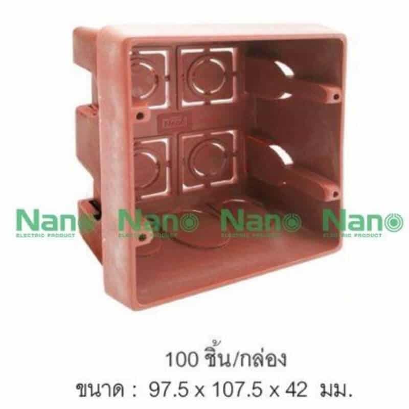 บล็อกฝัง สีส้ม ขนาด 97.5×107.5x42mm. NANO-409M